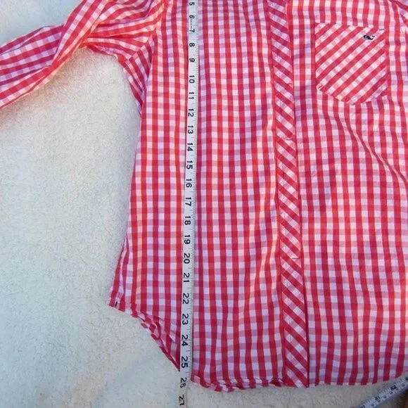 Vineyard Vines Gingham Button Up Shirt Relaxed Seabreeze Size 8 Style: 2W2080 - Picture 16 of 16